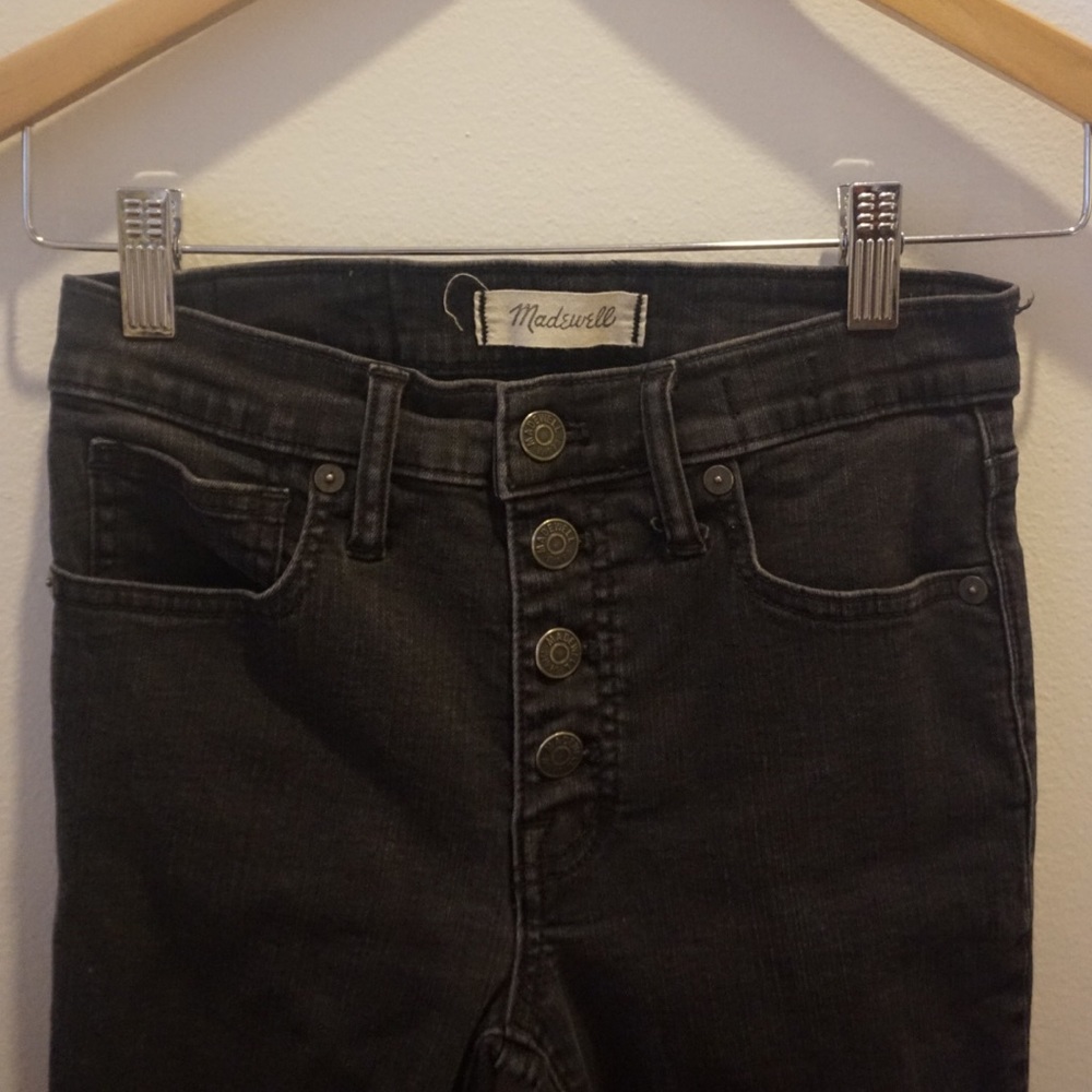 madewell button front ankle jeans